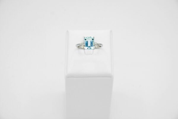 ANELLO DIAMANTE E ACQUAMARINA