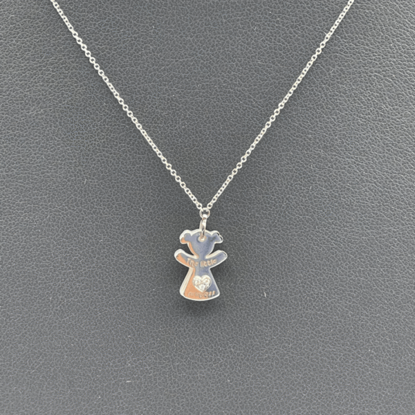 Girocollo oro bianco e diamanti