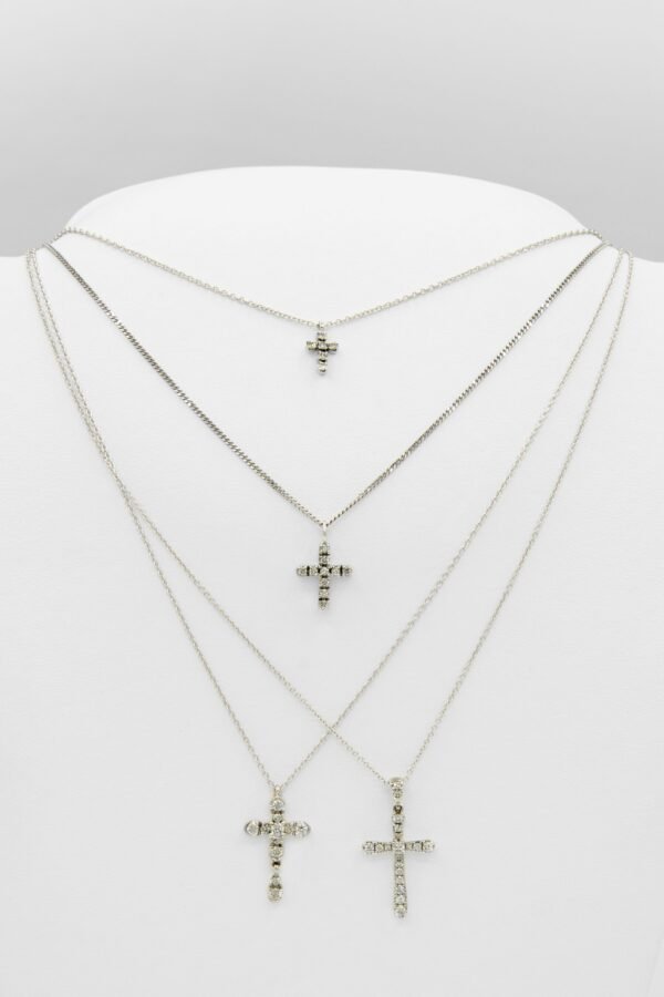 ORO BIANCO CROCE DIAMANTE