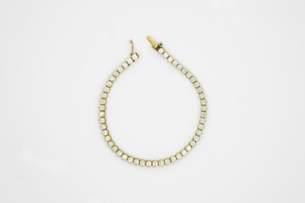 BRACCIALE TENNIS ORO GIALLO E ZIRCONI