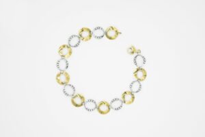 BRACCIALE ORO BIANCO - GIALLO - ZIRCONI