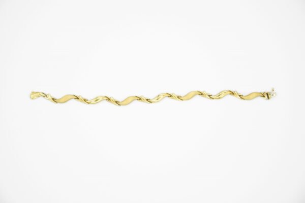 BRACCIALE ORO GIALLO LISCIO E SATINATO