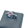 Anello oro bianco diamanti e rubini