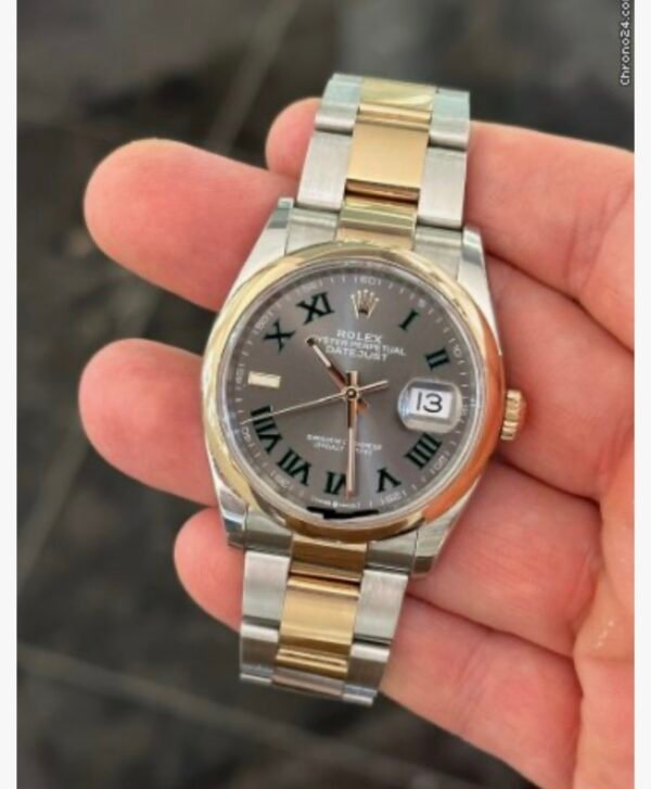 Rolex Datejust 36 Wimbledon del 2022 full set top condition con documenti e scatola