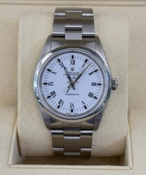 Rolex Air King Certified 34 mm bianco del 2005 full set top condition con documenti e scatola Rolex