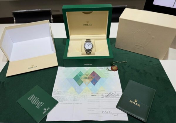 Rolex Air King Certified 34 mm bianco del 2005 full set top condition con documenti e scatola Rolex