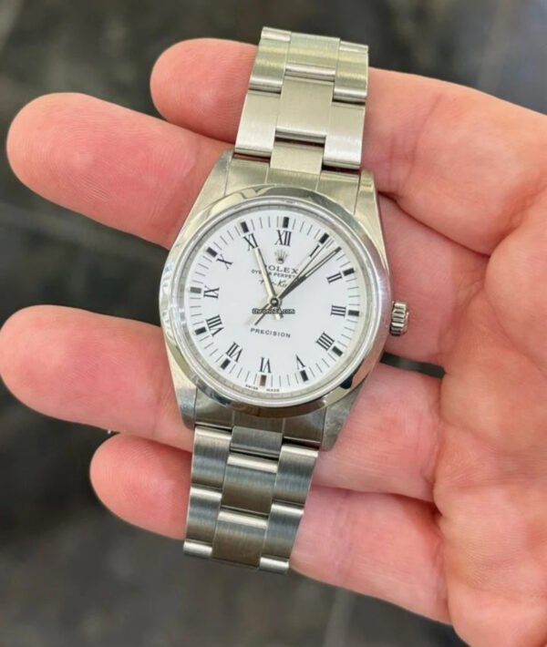 Rolex Air King Certified 34 mm bianco del 2005 full set top condition con documenti e scatola Rolex