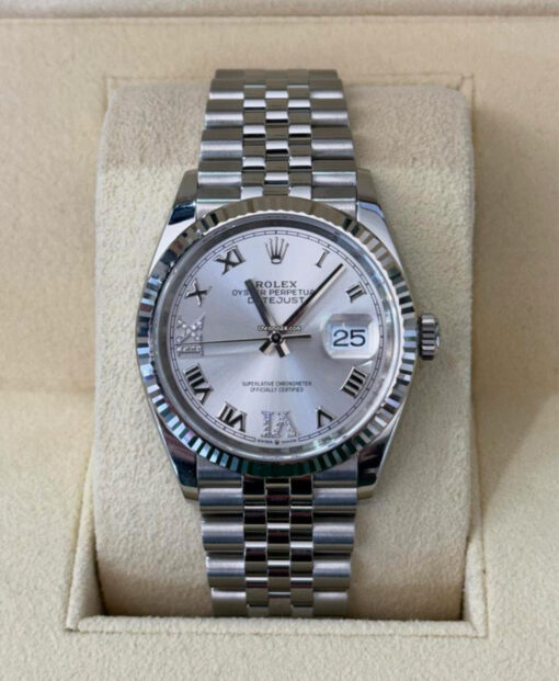 Rolex Datejust 36 NUOVO 2024 quadrante in diamanti ore 6 & 9 full set con documenti e scatola