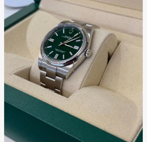 Rolex Oyster Perpetual 41 Certified Verde green del 2021 full set top condition con documenti e scatola - Image 4