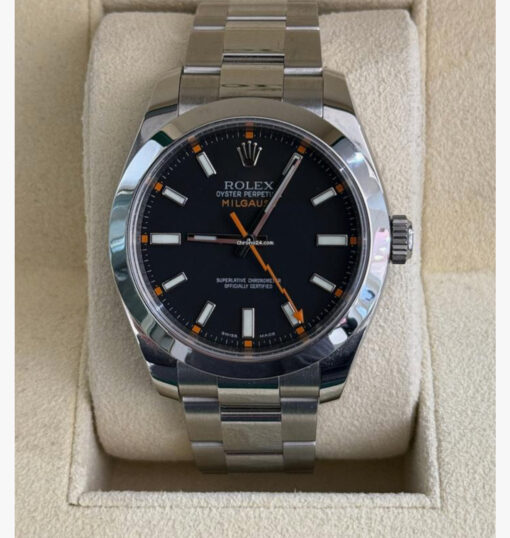 Rolex Milgauss Certified Nero black del 2008 full set top condition con documenti e scatola Rolex