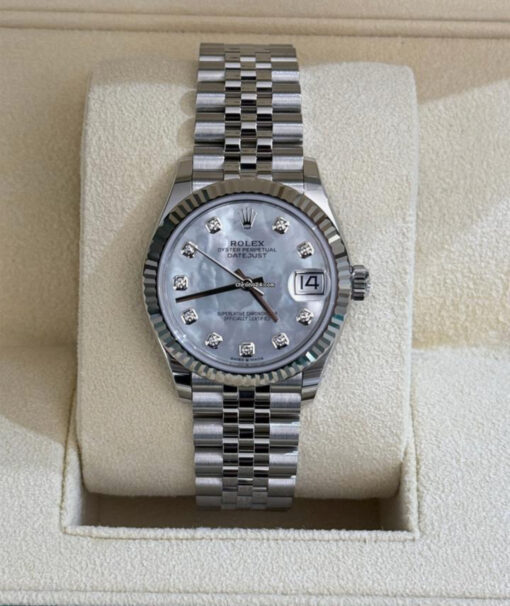 Rolex Datejust 31 NUOVO 2025 quadrante in madreperla con diamanti full set con documenti