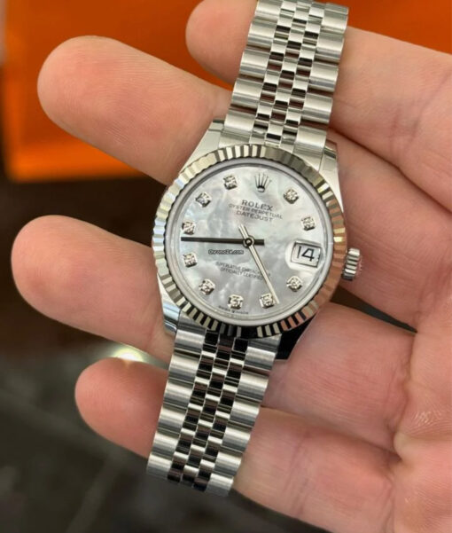 Rolex Datejust 31 NUOVO 2025 quadrante in madreperla con diamanti full set con documenti - Image 4