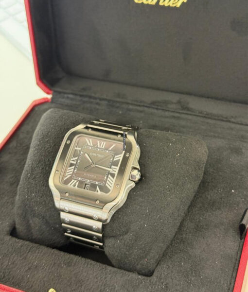 Cartier Santos Certified large grey del 2024 doppio cinturino full set excellent condition con documenti - Image 3