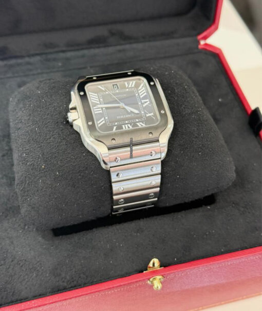 Cartier Santos Certified large grey del 2024 doppio cinturino full set excellent condition con documenti - Image 4