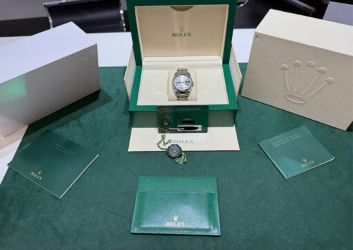 Rolex Datejust 36 Wimbledon del 2021 Oyster full set top condition con documenti scatola Rolex - Image 2