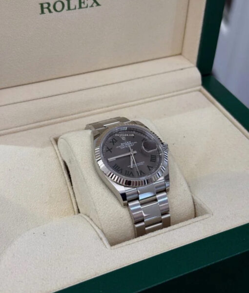 Rolex Datejust 36 Wimbledon del 2021 Oyster full set top condition con documenti scatola Rolex - Image 3