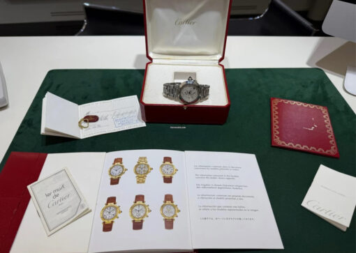 Cartier Pasha Power Reserve Pasha Gmt del 1999 full set top condition con documenbti e scatola Cartier - Image 2