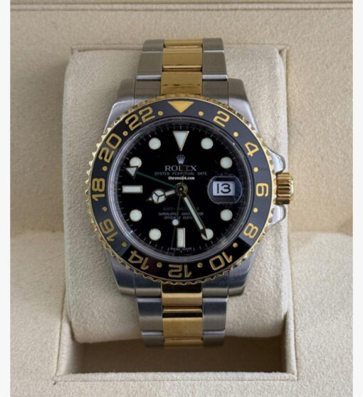 Rolex GMT-Master II ceramica acciaio oro del 2008 full set top condition con documenti e scatola