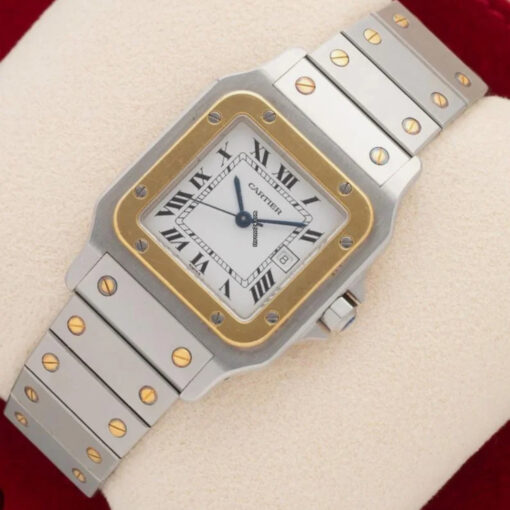 Cartier Santos Carree Automatic acciaio oro top condition con scatola Cartier