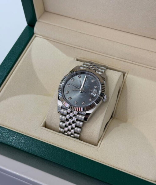 Rolex Datejust 41 del 2023 quadrante in diamanti grigio grey jubilee full set top condition - Image 4