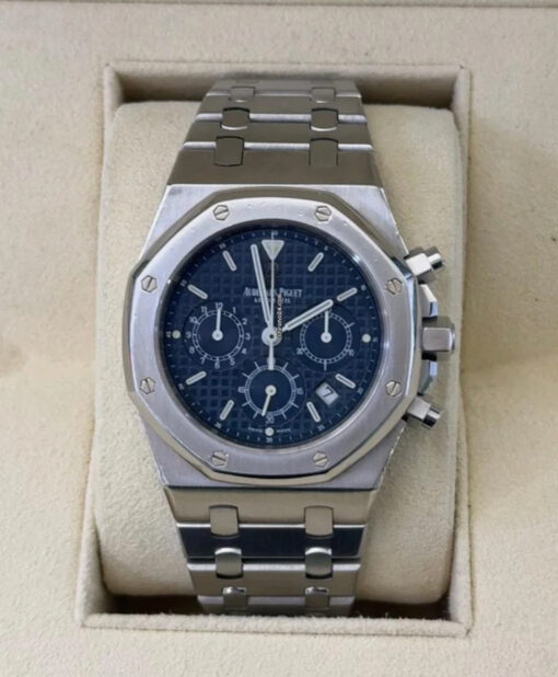 Audemars Piguet Royal Oak Chronograph Blu del 2002 full set top condition con documenti e scatola