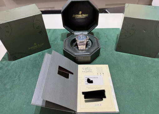 Audemars Piguet Royal Oak Chronograph Blu del 2002 full set top condition con documenti e scatola - Image 2