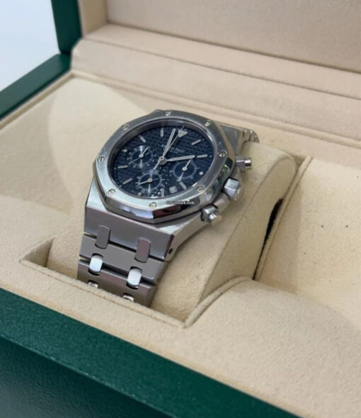 Audemars Piguet Royal Oak Chronograph Blu del 2002 full set top condition con documenti e scatola - Image 3