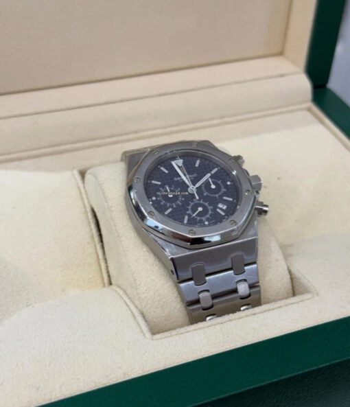 Audemars Piguet Royal Oak Chronograph Blu del 2002 full set top condition con documenti e scatola - Image 4