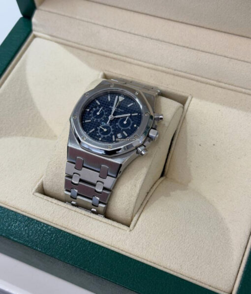 Audemars Piguet Royal Oak Chronograph Blu del 2002 full set top condition con documenti e scatola - Image 5