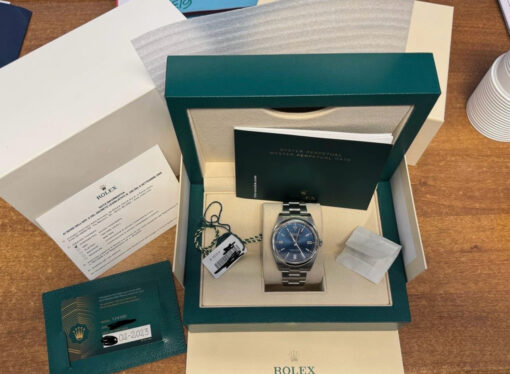 Rolex Oyster Perpetual 41 BLU del 2023 full set mai indossato con documenti e scatola Rolex