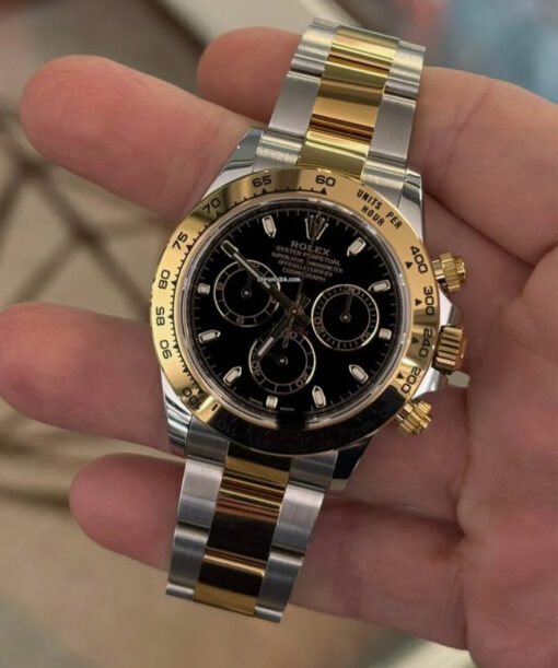Rolex Daytona NUOVO 2023 mai indossato acciaio oro quadrante nero full set con documenti scatola - Image 4