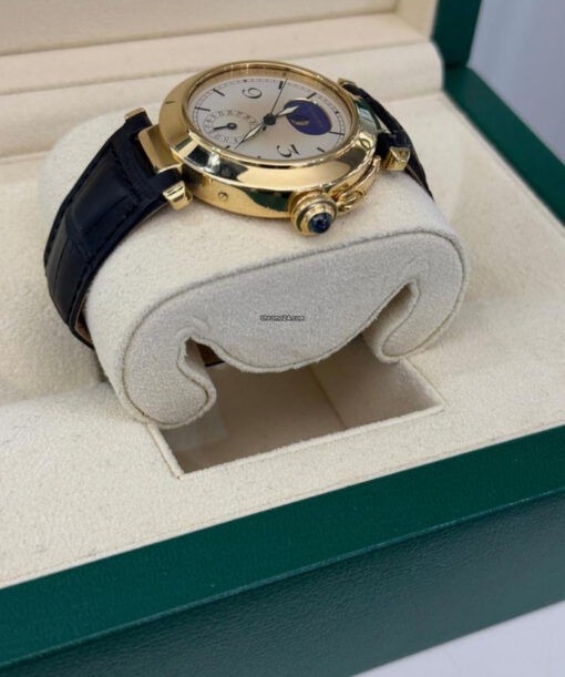 Cartier Pasha 38mm oro giallo 18kt fasi lunari moonphase top condition con scatola Cartier - Image 4