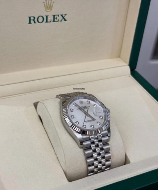 Rolex Datejust 36 NUOVO 2025 Jubile quadrante Mother of pearl diamonds full set con documenti - Image 4
