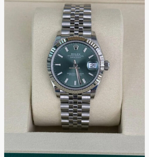 Rolex Datejust 31 NUOVO 2025 Aprile quadrante verde green menta full set con documenti
