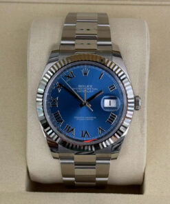 Rolex Datejust 41 Azzurro blu oyster NUOVO 2025 full set con documenti e scatola Rolex