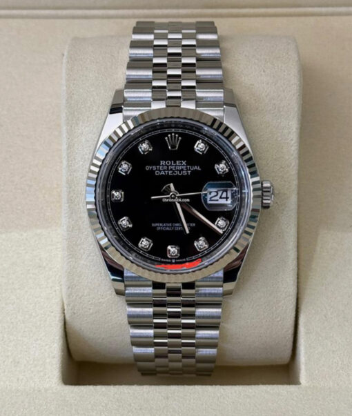 Rolex Datejust 36 quadrante nero in diamanti NUOVO 2025 jubilee full set con documenti e scatola