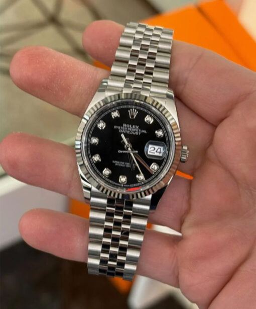 Rolex Datejust 36 quadrante nero in diamanti NUOVO 2025 jubilee full set con documenti e scatola - Image 3