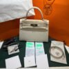 Hermès Kelly 28 sellier veau  pellame epsom NUOVA 2025 Maggio seriale K color Craie panna con hardware palladio