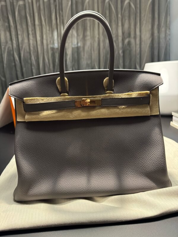 Hermès Birkin 35 veau togo  NUOVA 2019 color ( grey ) hardware Rose gold ( placcatura in oro rosa )