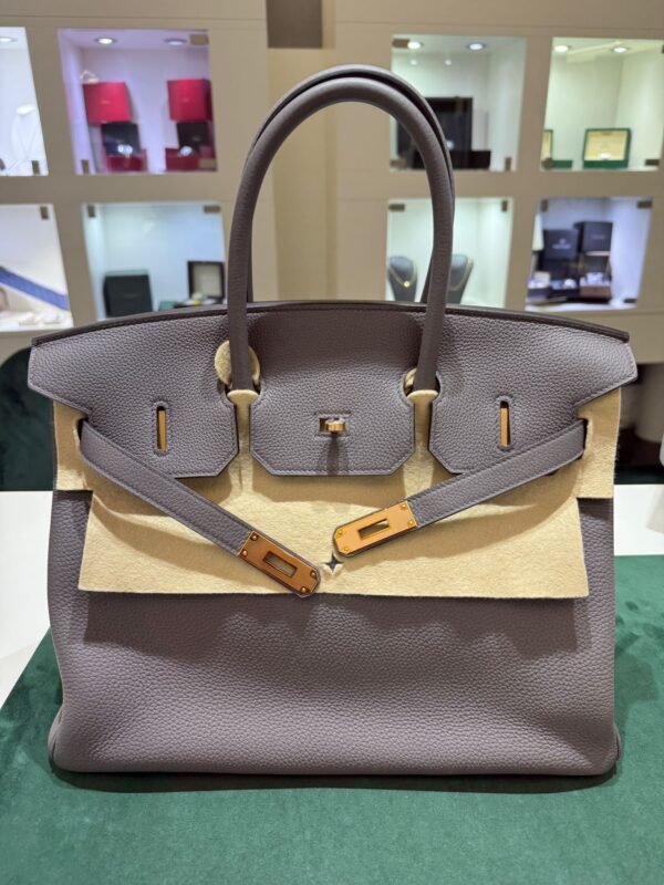 Hermès Birkin 35 veau togo  NUOVA 2019 color ( grey ) hardware Rose gold ( placcatura in oro rosa )