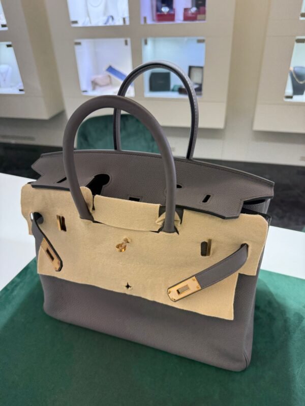 Hermès Birkin 35 veau togo  NUOVA 2019 color ( grey ) hardware Rose gold ( placcatura in oro rosa )