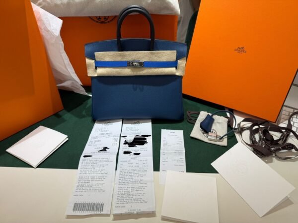 1214a7dc-cf86-42b5-9d9f-00c706c3e8bd Hermès Birkin 25 veau Epsom stampa K Nuova Giugno 2025 color ( tricolore )