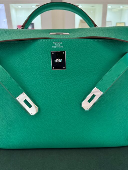 Hermès Birkin 40 retourne veau pellame togo second hand color vert ment ( verde ) - Image 3
