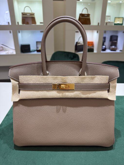 Hermès Birkin 30 retourne veau togo 18 stampa seriale K Nuova Maggio 2025 color ( ETOUPE) - Image 4