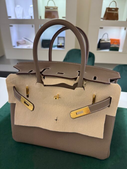 Hermès Birkin 30 retourne veau togo 18 stampa seriale K Nuova Maggio 2025 color ( ETOUPE) - Image 2