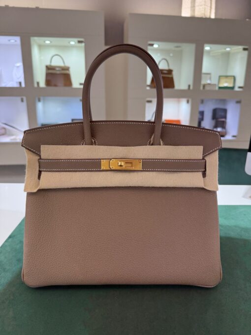 Hermès Birkin 30 retourne veau togo 18 stampa seriale K Nuova Maggio 2025 color ( ETOUPE) - Image 3