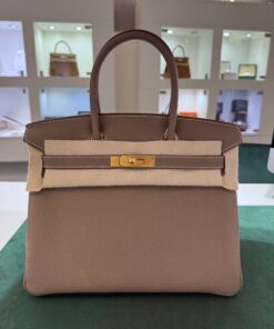Hermès Birkin 30 retourne veau togo 18 stampa seriale K Nuova Maggio 2025 color ( ETOUPE)