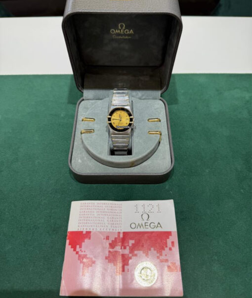 Omega Constellation Quartz date 26mm del 1983 acciaio oro full set top condition con documenti - Image 2