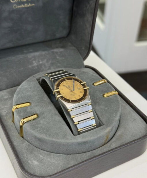 Omega Constellation Quartz date 26mm del 1983 acciaio oro full set top condition con documenti - Image 3
