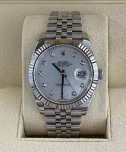 Rolex Datejust 41 MOP DIAL Madreperla in diamanti del 2023 Italia full set top condition